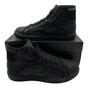 Jordan Men’s Black High-Top Canvas Athletic Sneakers
